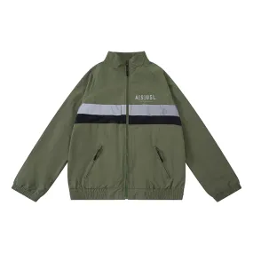 A[S]USL REFLECTIVE LOGO TRACK JACKET-OLIVE