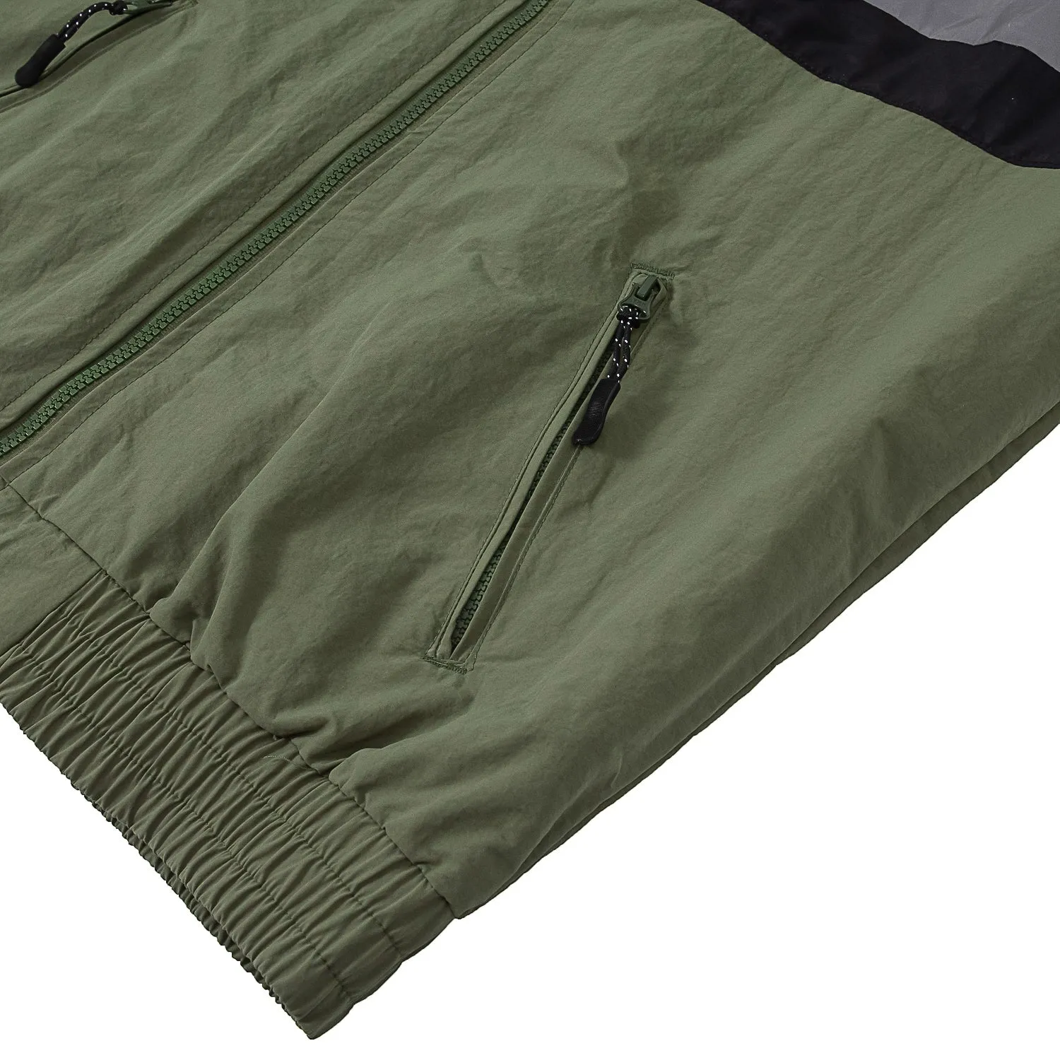 A[S]USL REFLECTIVE LOGO TRACK JACKET-OLIVE