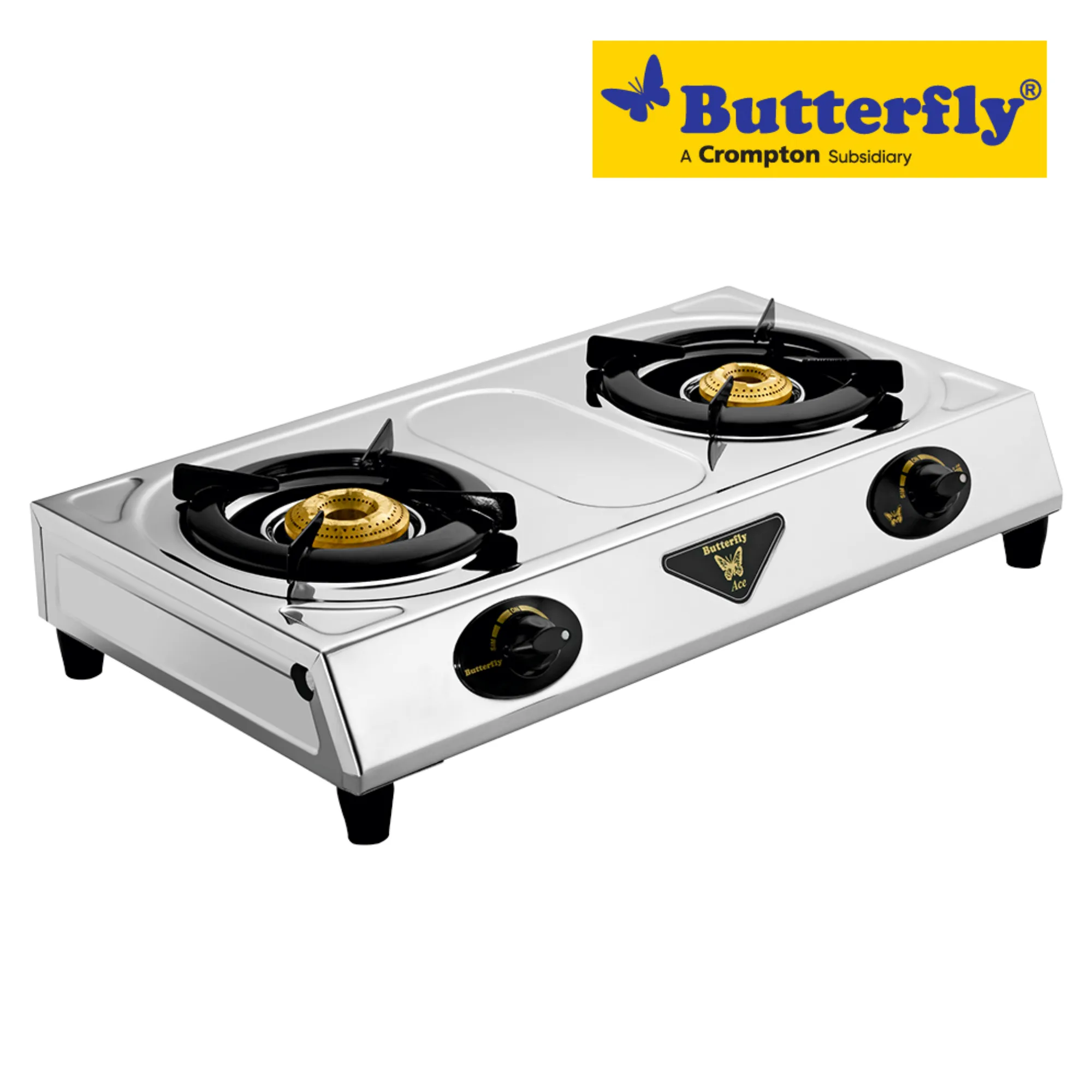 Butterfly Stainless Steel Ace 2 Burner Manual Gas Stove