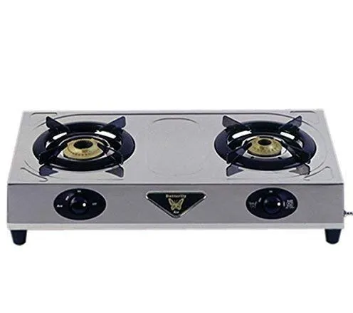 Butterfly Stainless Steel Ace 2 Burner Manual Gas Stove