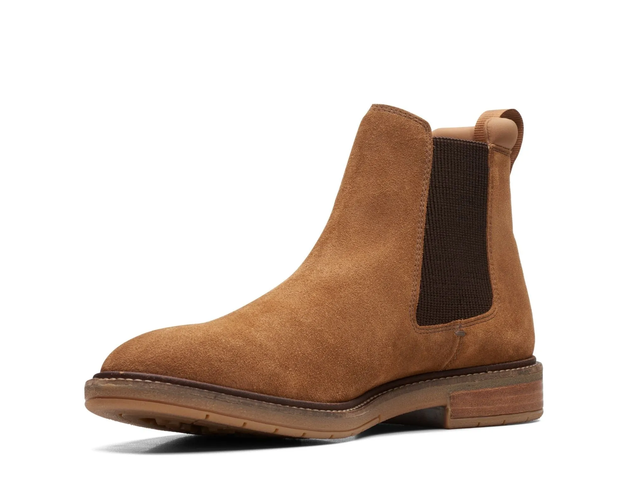 Clarks Clarkdale Hall Cognac Suede