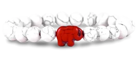 Fahlo Elephant White Howlite Bracelet