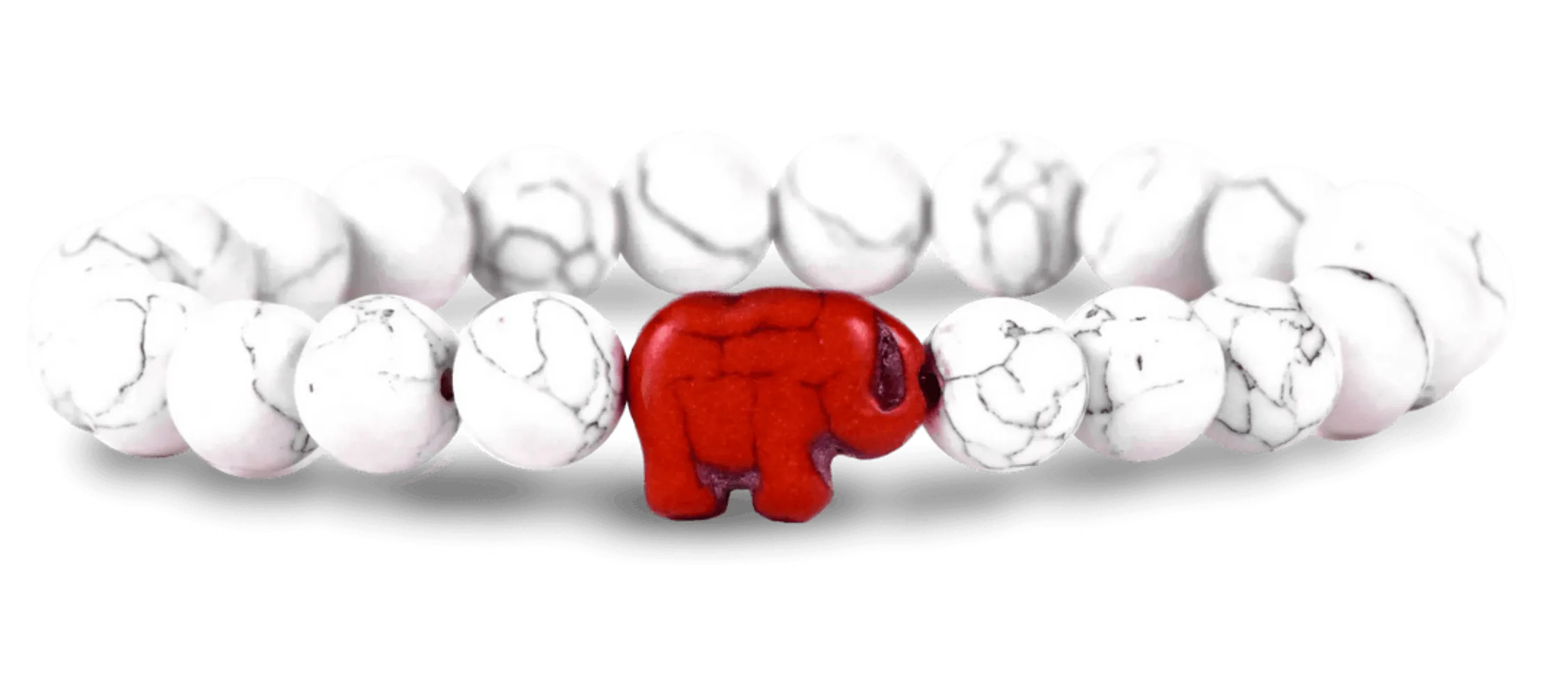 Fahlo Elephant White Howlite Bracelet