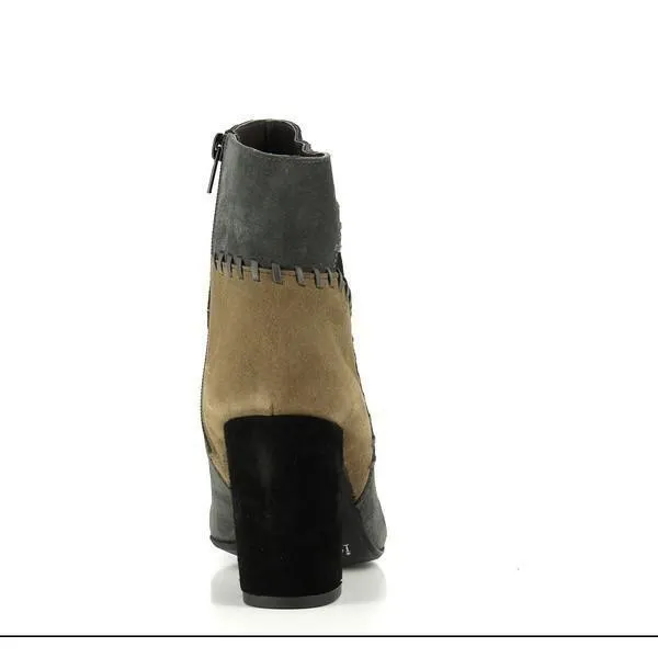 Igualados MC-17 Black, Grey & Beige Ankle Boots