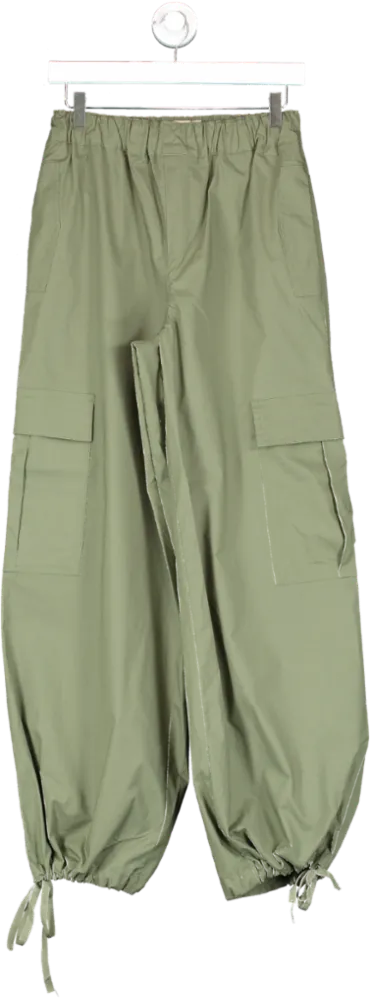 JJXX Green Yoko Cosy Cargo Pant UK M