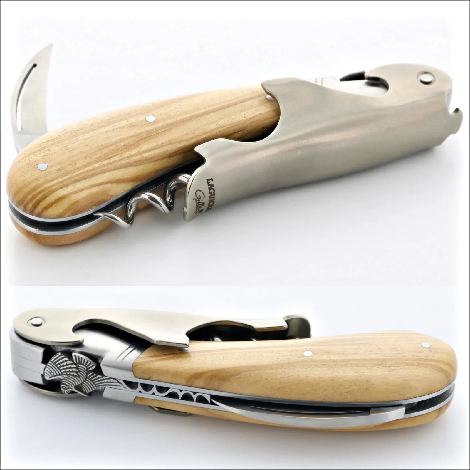Laguiole Magnum Corkscrew Deco Woodcock - Olive Wood