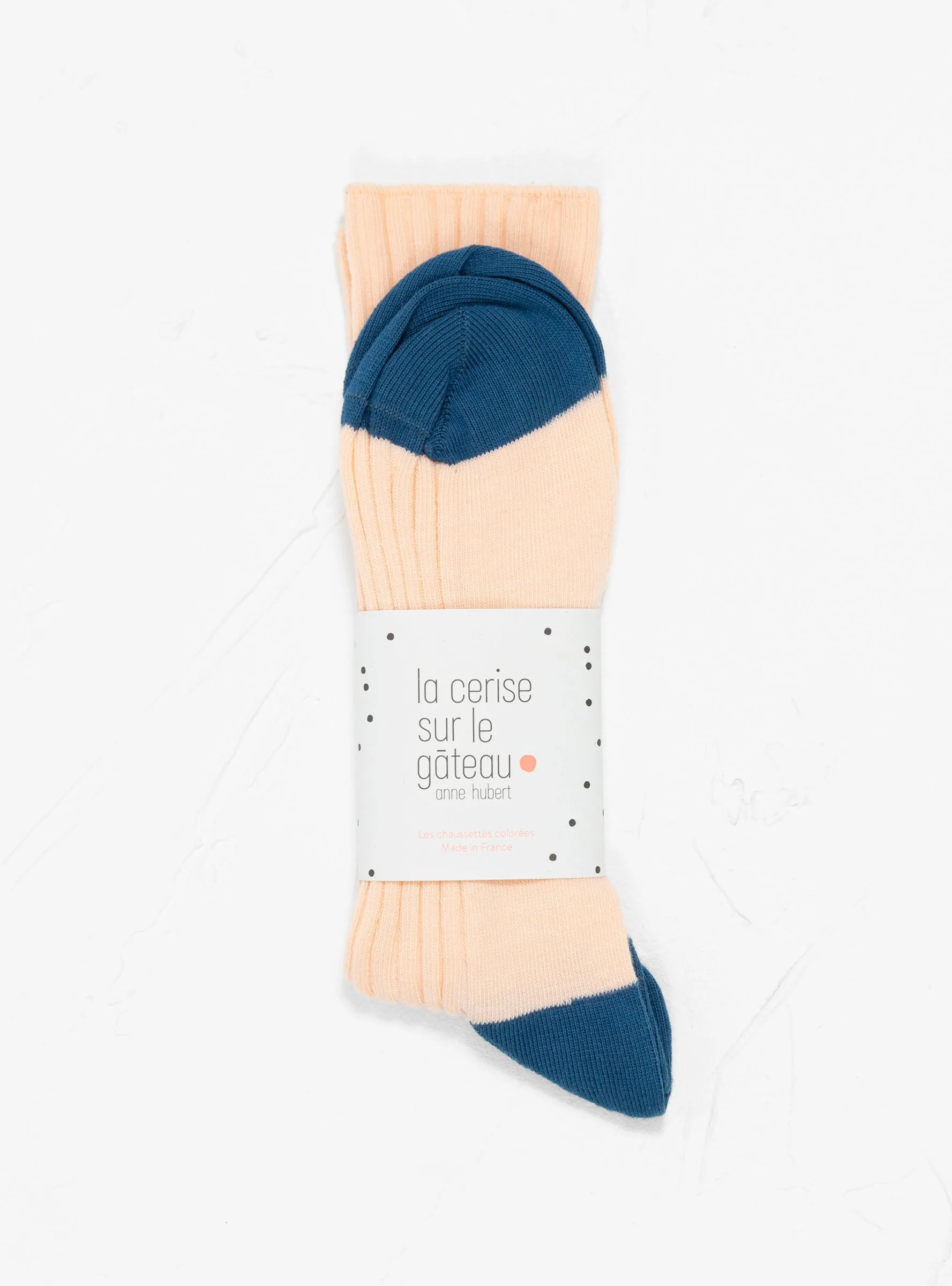 Yvette Socks Crevette Pink & Blue